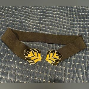 Elegant Black and Gold Women's Belt